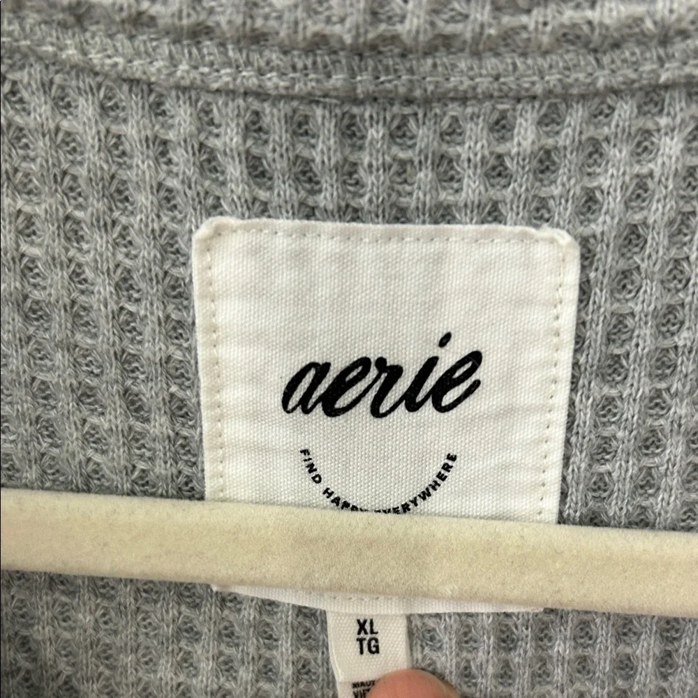 aerie Lumberjane Waffle Button-Up Shirt - Picture 4 of 5